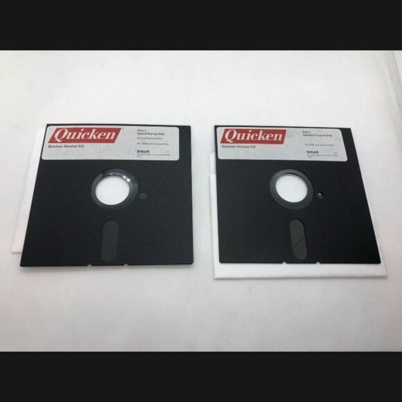 Vintage PC IBM 5.25 Floppy Disk Carry Case Monopoly Quicken Wheel Of Fortune Lot - Picture 2 of 7